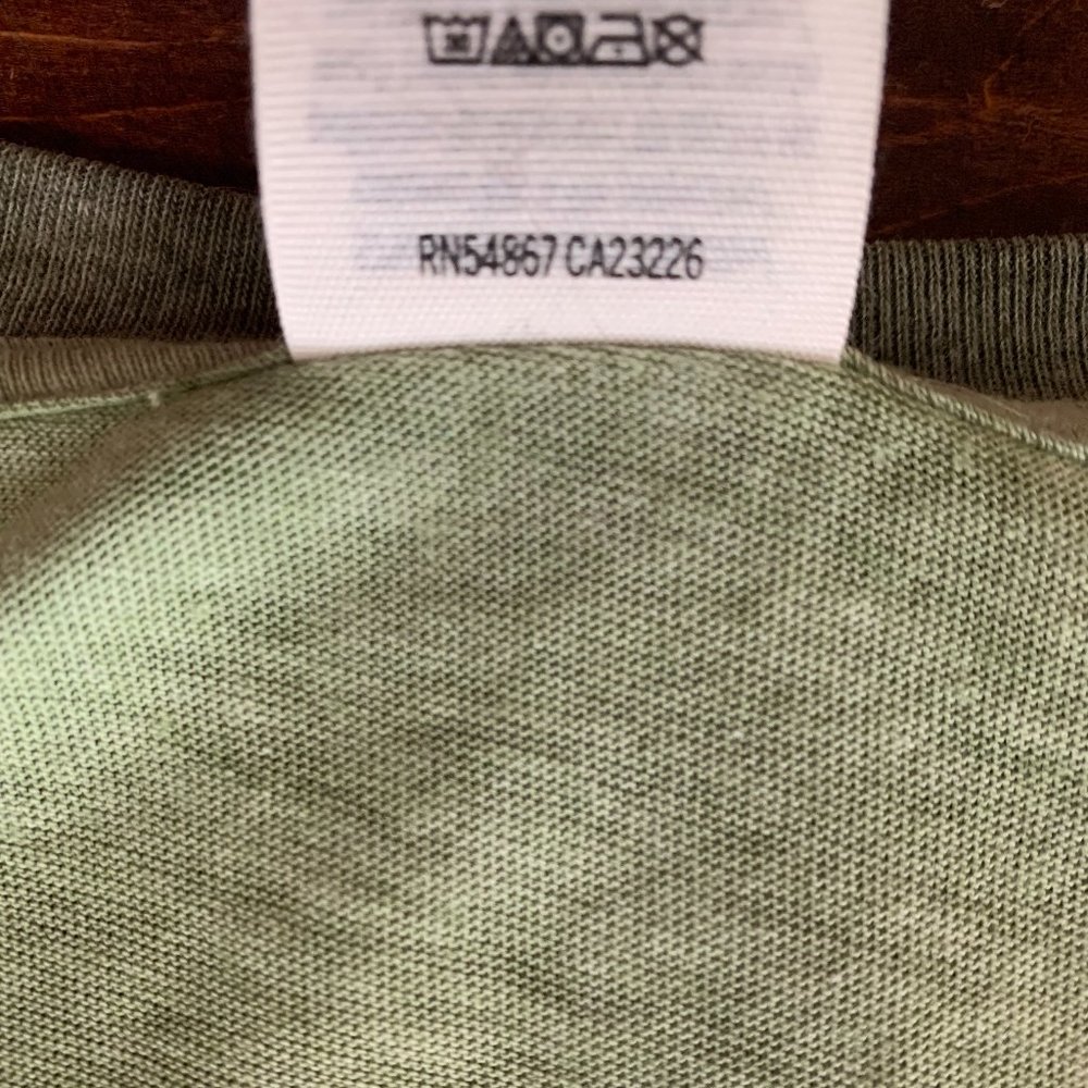 NWOT Victoria's Secret PINK Small Green & Gray 3/4 Sleeve Women's Baseball Tee - Picture 5 of 10